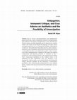 Research paper thumbnail of Subjugation, Immanent Critique and Cruz: Adorno on Aesthetics and the Possibility of Emancipation