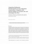 Research paper thumbnail of Argentina-Indonesia:  fortalecimiento de las relaciones  comerciales y despertar del  interés político en el marco de una  estrategia Sur-Sur.