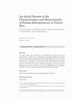 Research paper thumbnail of Características y determinantes de mujeres empresarias en Puerto Rico: una mirada inicial