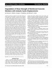 Research paper thumbnail of Degradation of Shear Strength of Reinforced Concrete Members with Inelastic Cyclic Displacements