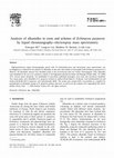 Research paper thumbnail of analysis of alkamides in roots and achenes of Echinacea purpurea by LC-electrospray mass spec