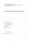 Research paper thumbnail of The Phenomenology of the Lifeworld and Social Psychology