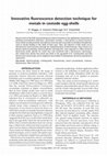 Research paper thumbnail of Innovative fluorescence detection technique for metals in cestode egg-shells