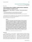 Research paper thumbnail of Activity and interactions of antibiotic and phytochemical combinations against Pseudomonas aeruginosa in vitro