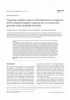 Research paper thumbnail of Targeting multiple targets in Pseudomonas aeruginosa PAO1 using !ux balance analysis of a reconstructed genome-scale metabolic network