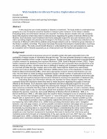 Research paper thumbnail of Web analytics in library practice: Exploration of issues