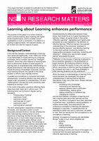 Research paper thumbnail of Learning about learning enhances performance