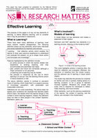 Research paper thumbnail of Effective learning