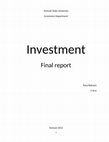 Research paper thumbnail of Investment