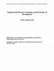 Research paper thumbnail of Inquiries into Poverty: Economics and the Project of Development