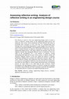 Research paper thumbnail of Assessing Reflective Writing: Analysis of Reflective Writing in an Engineering Course