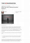 Research paper thumbnail of What if we had a ‘National Invention System’?