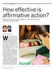 Research paper thumbnail of How Effective is Affirmative Action? 