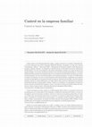 Research paper thumbnail of Control en la empresa familiar