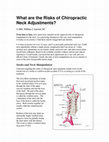 Research paper thumbnail of What are the Risks of Chiropractic Neck Adjustments