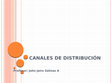 Research paper thumbnail of CANALES DE DISTRIBUCION