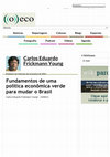 Research paper thumbnail of Fundamentos de uma política econômica verde para mudar o Brasil