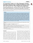 Research paper thumbnail of A Comparative Study on In Vitro Osteogenic Priming Potential of Electron Spun Scaffold PLLA/HA/Col, PLLA/HA, and PLLA/Col for Tissue Engineering Application