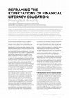 Research paper thumbnail of Reframing the expectations of financial literacy education: bringing back the reality