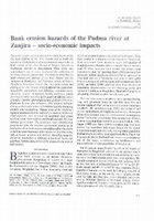 Research paper thumbnail of Bank erosion hazards of the Padma river at Zanjira-socioeconomic impacts