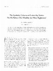 Research paper thumbnail of The Symbolic Universe of Latter-day Saints:  Do Mormons Believe the Wealthy are More Righteous?