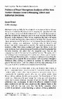 Research paper thumbnail of Politics of Fear? Reception Analysis on the Meaning, Effect and Value of the New Yorker’s ‘Obama Cover’