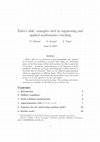 Research paper thumbnail of Euler's disk: examples used in engineering and applied mathematics teaching