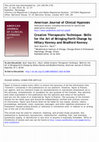 Research paper thumbnail of Creative Therapeutic Technique: Skills for the Art of Bringing Forth Change by