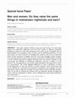 Research paper thumbnail of Men and women: Do they value the same things in mainstream nightclubs and bars