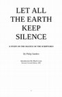 Research paper thumbnail of Let All the Earth Keep Silence