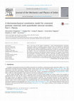 Research paper thumbnail of A thermomechanical constitutive model for cemented granular materials with quantifiable internal variables. Part I—Theory