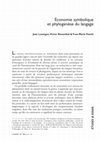 Research paper thumbnail of Économie symbolique et phylogenèse du langage