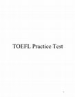 Research paper thumbnail of TOEFL Practice Test