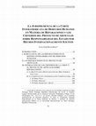 Research paper thumbnail of La jurisprudencia de la CorteIDH en materia de reparaciones y los criterios del proyecto de articulos sobre responsabilidad de los Estados por hechos internacionalmente ilicitos