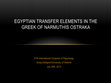 Research paper thumbnail of Egyptian transfer elements in the Greek of narmuthis ostraka