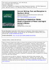 Research paper thumbnail of Questions of Adaptation