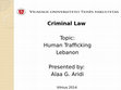 Research paper thumbnail of Anti-Human Trafficking law - Lebanese Level 