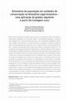 Research paper thumbnail of Estimativa da população em unidades de conservação na Amazônia Legal brasileira – uma aplicação de grades regulares a partir da Contagem 2007