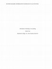 Research paper thumbnail of Information Technology in Accounting RUNNING HEADER: INFORMATION TECHNOLOGY IN ACCOUNTING Information Technology in Accounting