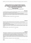 Research paper thumbnail of Desarrollo de la comprensión lectora del inglés en estudiantes universitarios: una experiencia didáctica