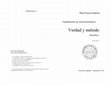 Research paper thumbnail of Verdad y Método I (Hans - Georg Gadamer)