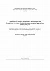 Research paper thumbnail of Contemporary issues in Performance Measurement and Productivity: A review of research issues, conceptual approaches, methods and gaps MPHIL OPERATIONS MANAGEMENT GROUP 2013/2014 ACADEMIC YEAR-SEMESTER ONE 25/10/2013