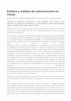 Research paper thumbnail of Política y medios de comunicación en Túnez