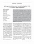 Research paper thumbnail of Quelles questions éthiques posent la production de palmier à huile et la recherche sur les biocarburants ?