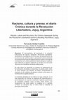 Research paper thumbnail of Racismo, cultura y prensa: el diario Crónica durante la Revolución Libertadora, Jujuy, Argentina