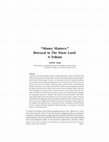 Research paper thumbnail of “Money Matters:” Betrayal in The Waste Land: A Tribute/ Sukhbir Singh