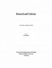 Research paper thumbnail of Research and Criticism: Departmental Journal of English, BHU,New Series, Volume 4 (2013) Prepages containing Contents page and the editorial