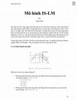 Research paper thumbnail of Mô hình IS-LM Bởi