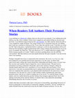 Research paper thumbnail of When Readers Tell Authors Their Personal Stories 