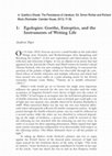 Research paper thumbnail of Egologies: Goethe, Entoptics, and the Instruments of Writing Life